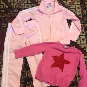 Girls 3T bundle! Adidas set and Gap sweater!
